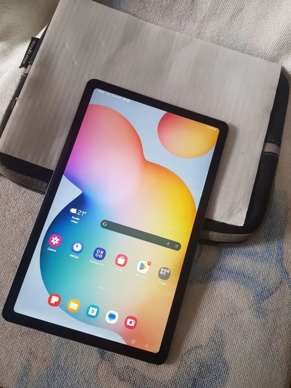 Tablet Samsung grandão + capa top - Foto 2