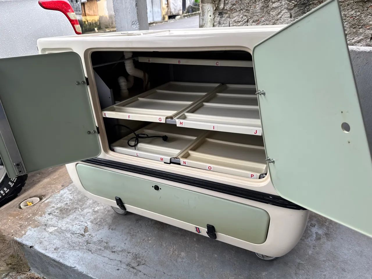 Carrinho de empurrar Todo de Fibra ideal pra Lanche Semi Novo Aceito Cartão  - Foto 3