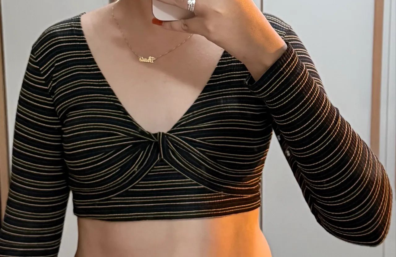 Cropped Manacá tam. P