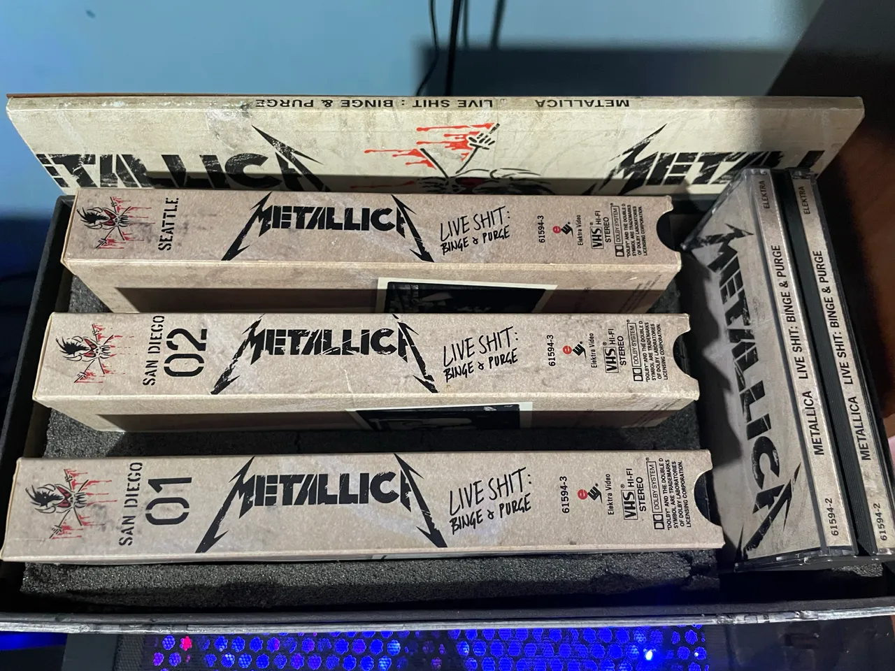 Box Metallica Live Shit Binge & Purge 3 cds + 2 dvd importado raro