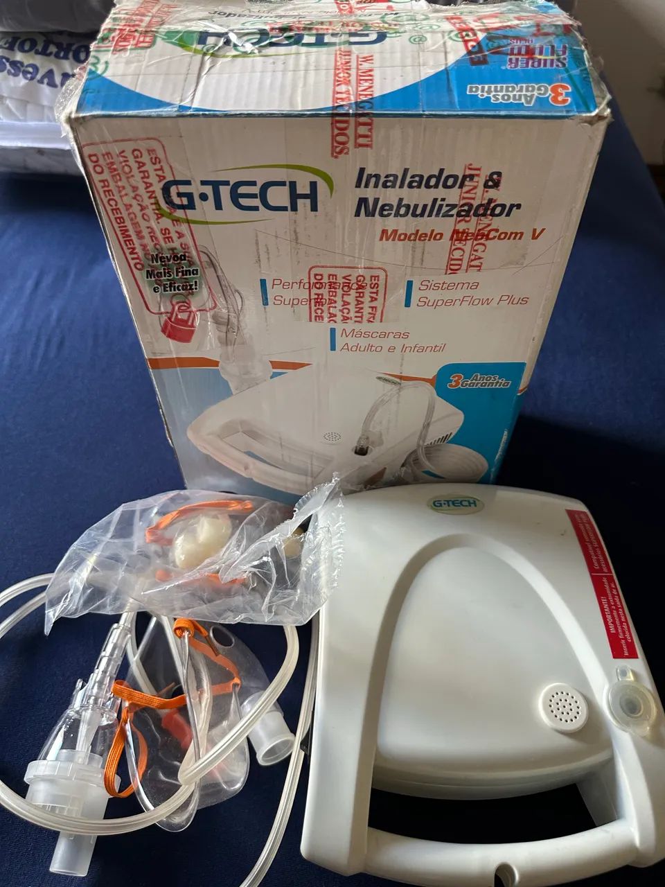 Inalador E Nebulizador Nebcom V Branco - G-tech - Foto 3