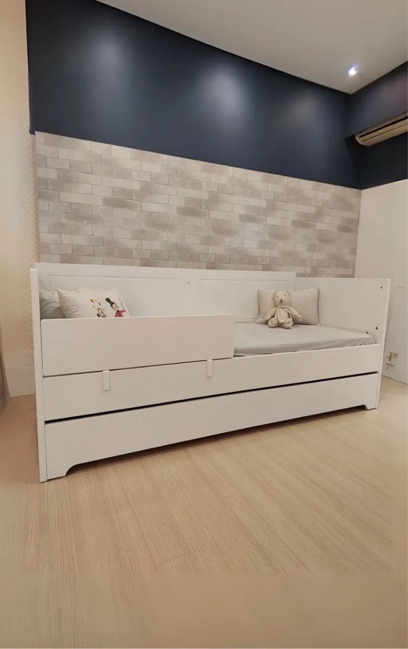 Berço Gêmeos Divicar Branco com Sistema anti refluxo do bebê  - Foto 2