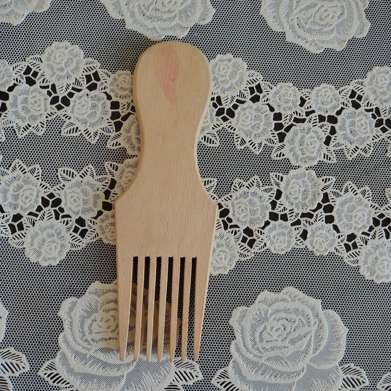 Pente garfo de madeira 