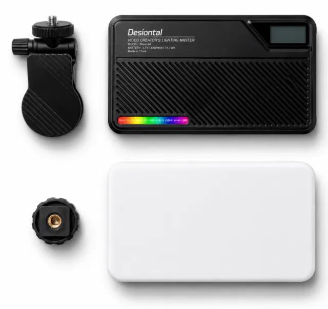 Luz de Vídeo LED RGB Desiontal 3000mAh 12W (Novo)