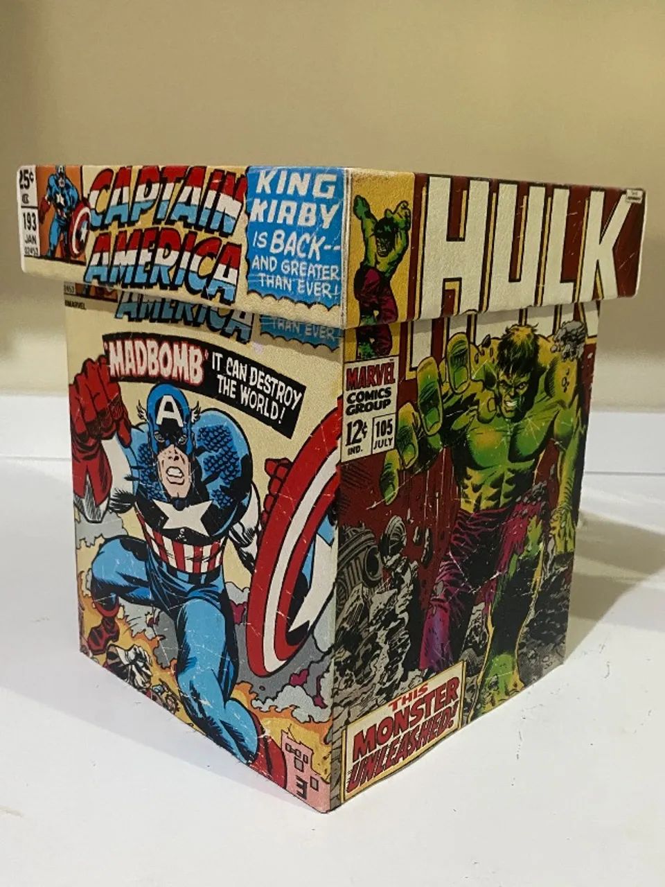 Caixa Organizadora Decorativa Super-Heróis Marvel