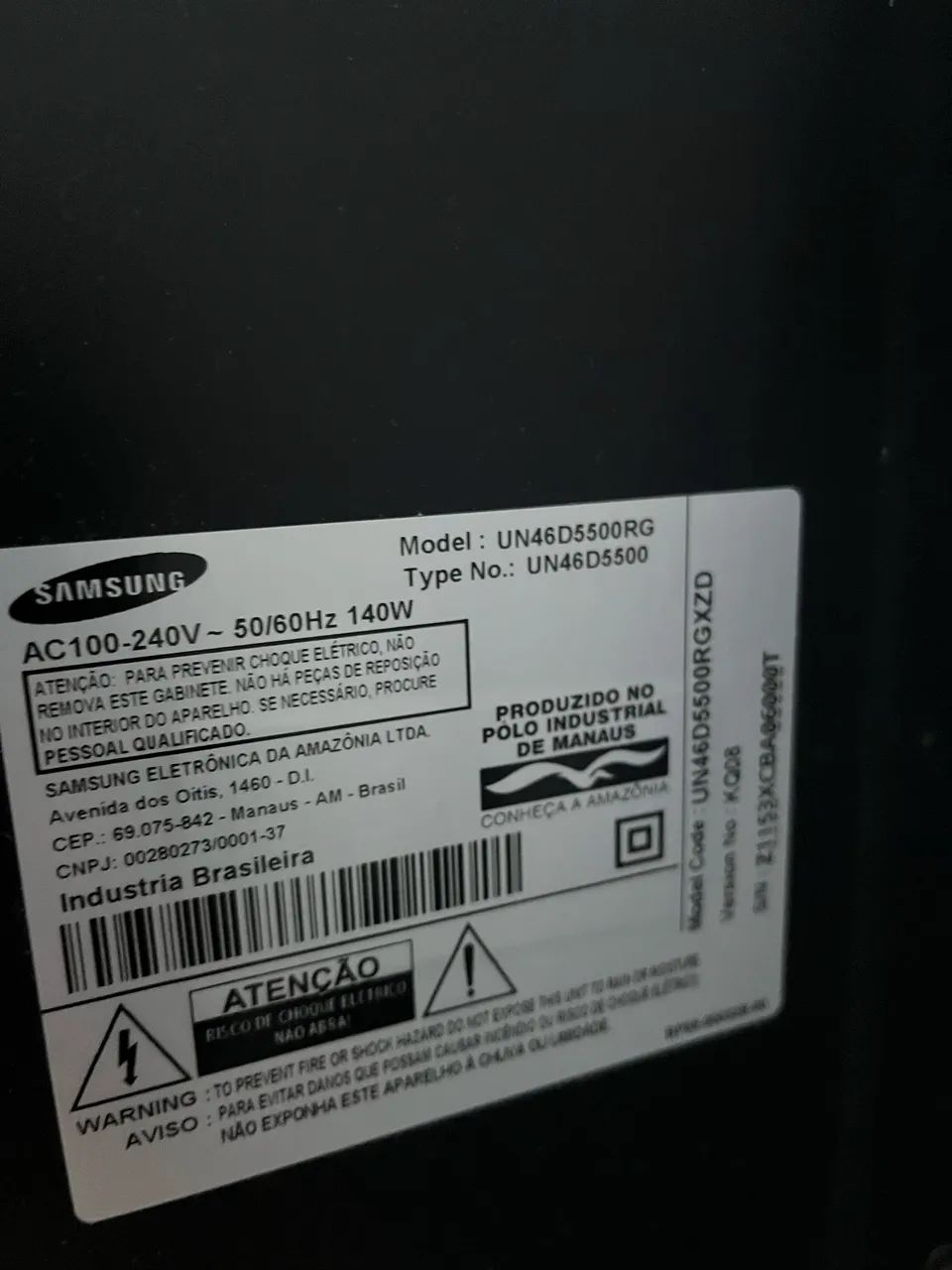 Vendo 2 tvs samsung uma 46pol e 32 funcionando mais com defeito. - Foto 2
