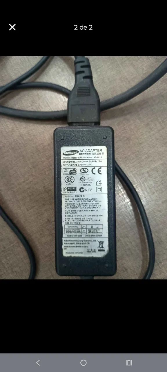 Fonte Samsung notebook 
