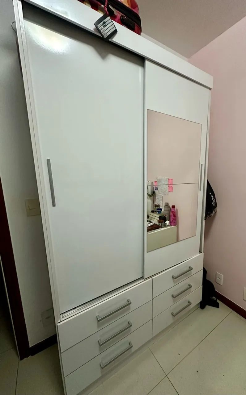 Armário 2 portas com espelho 