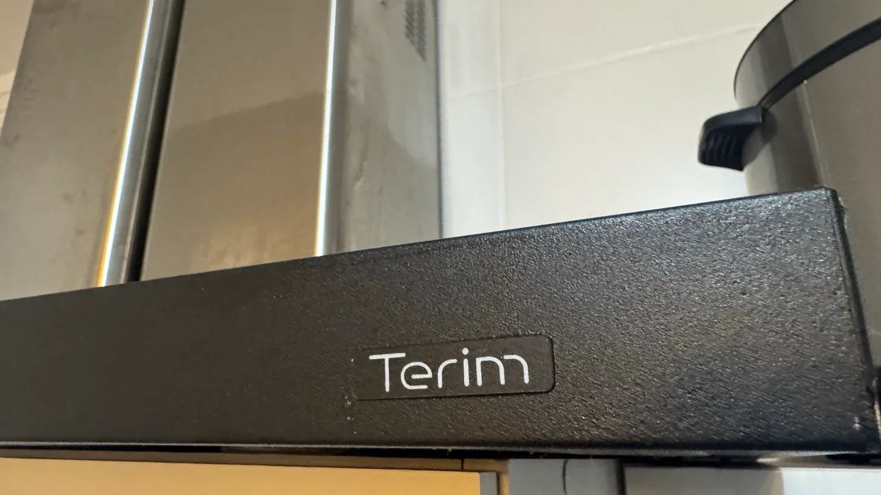 Coifa de Parede Retangular Terim Slim, 75 cm, preta com inox. - Foto 2