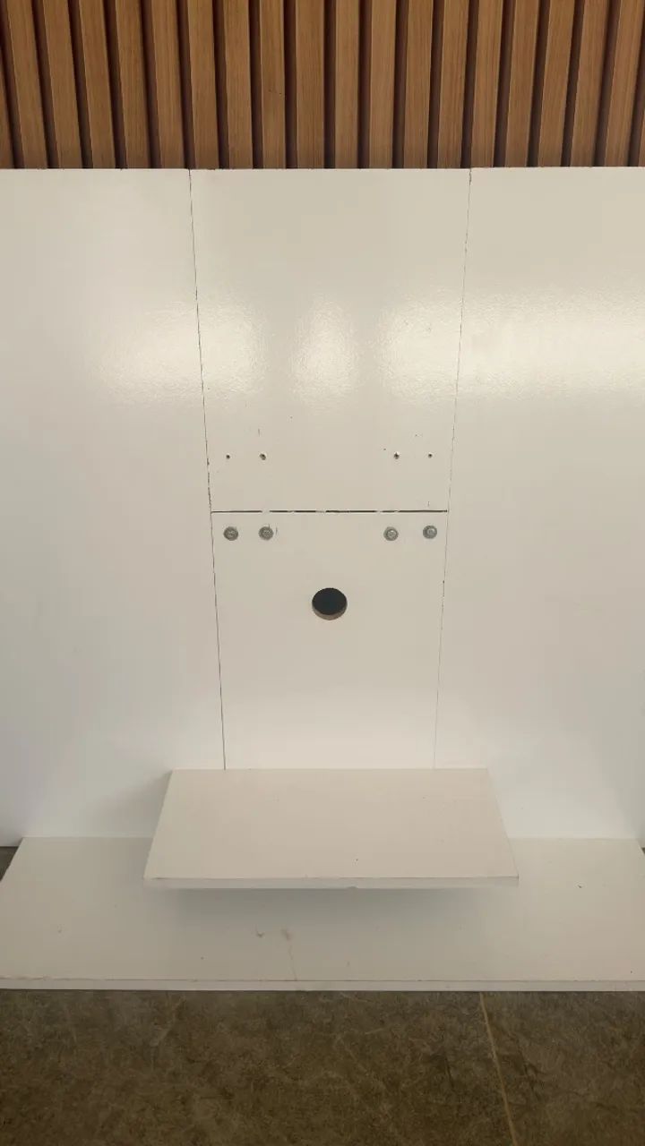 Painel TV MDF Branco 120x90 - Foto 2