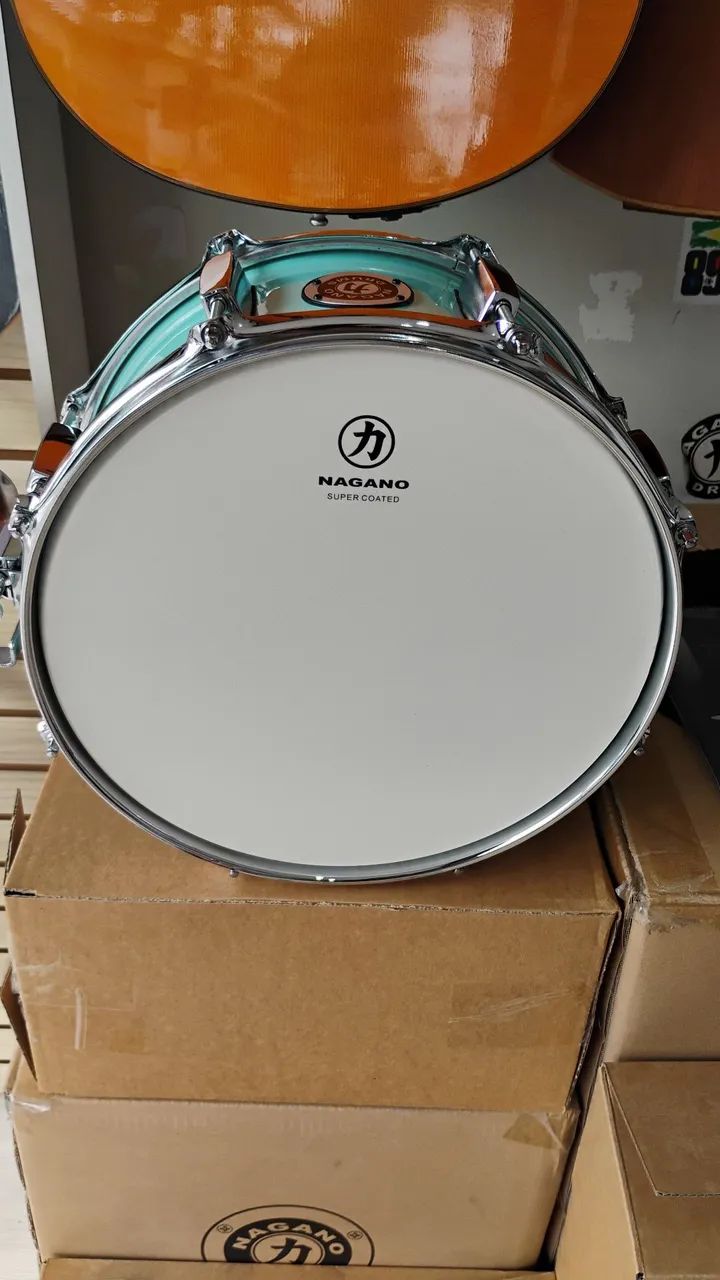 Caixa de Bateria Nagano Beat 12x6/Sweet Green(Azul cintilante)Nova/No Plástico/Mega Oferta - Foto 4