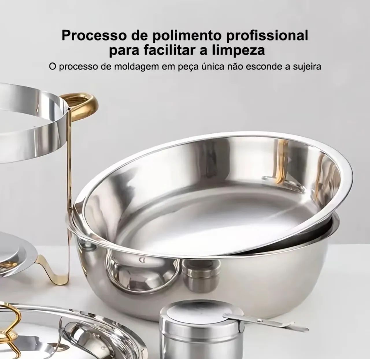 Réchaud térmico circular em inox 6 litros.   - Foto 3