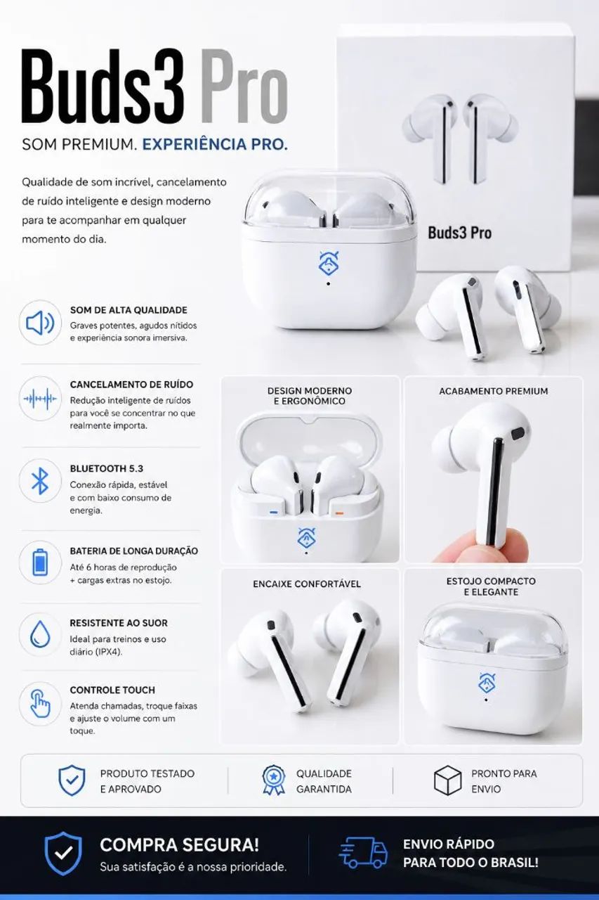 Fone Bluetooth Premium aceito propostas - Foto 4