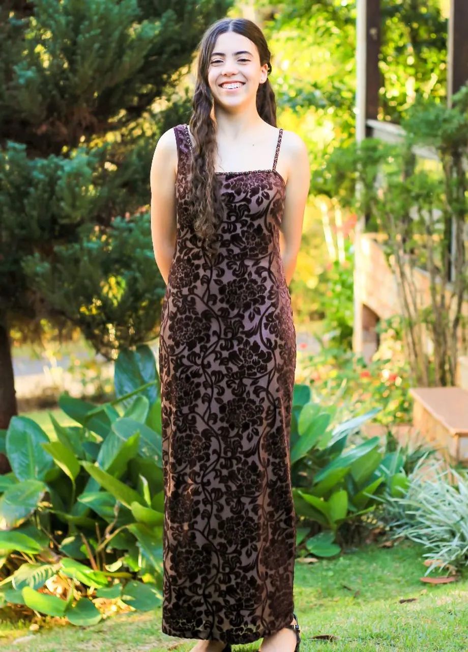 Vestido marrom tamanho P - Foto 2