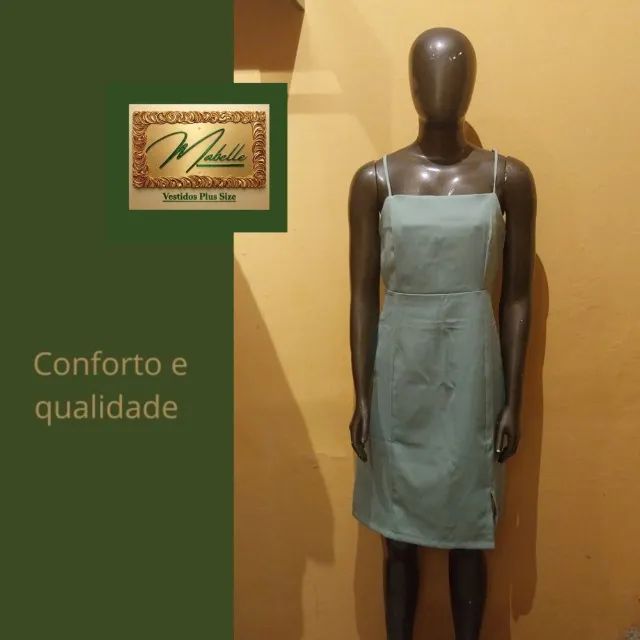 Vestido Social Com Fenda Frontal Tecido Poliéster com Elastano  - Foto 3