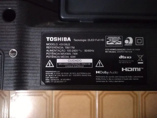 TV Toshiba 32 ou 43 polegadas - controle remoto - Foto 5