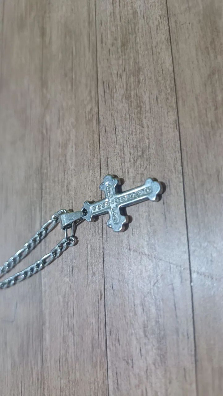 Corrente, pulseira e anel em aço inoxidável - Foto 2