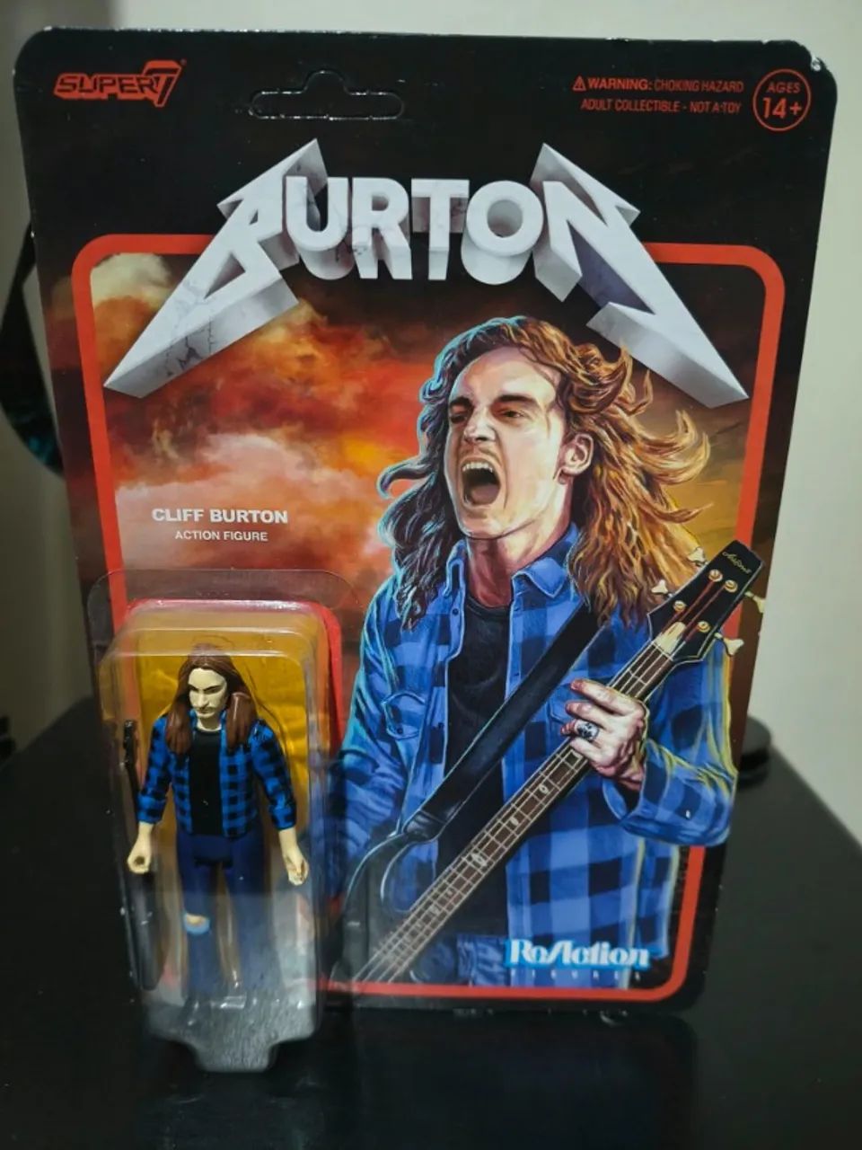 Super7 Cliff Burton (Flannel) ReAction 3.75 polegadas Action Figure - Foto 4