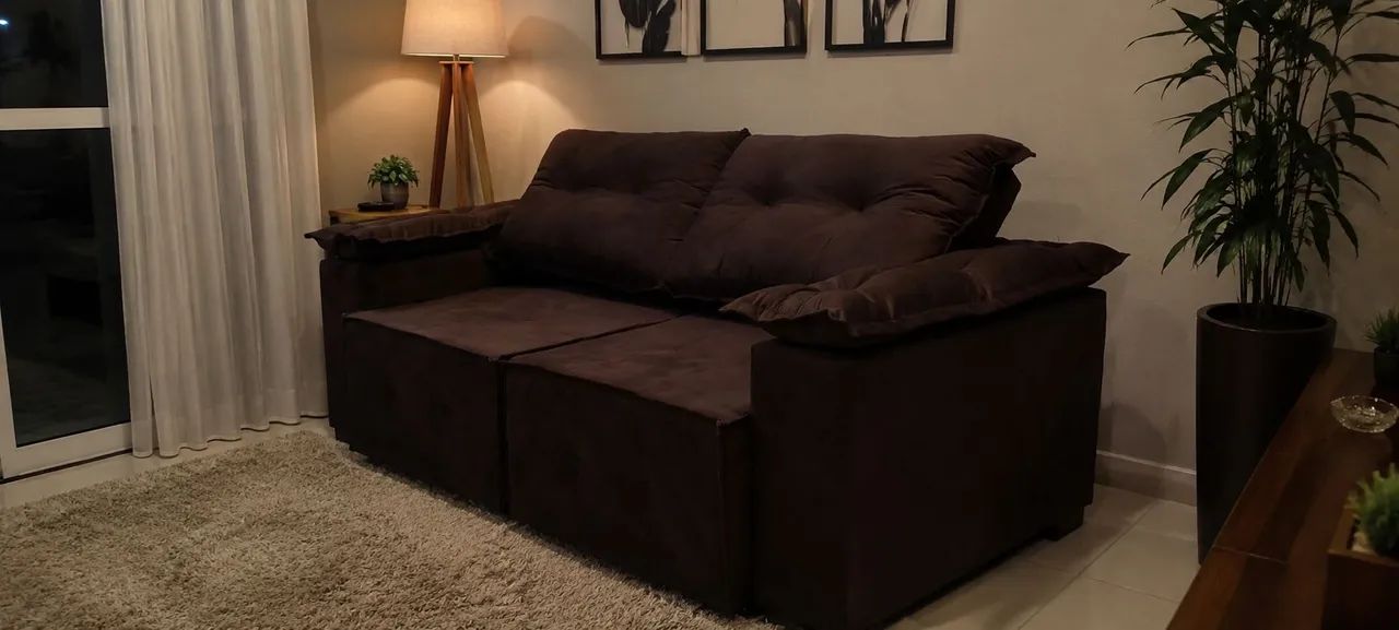 Sofá retratil com encosto reclinável na promoção  - Foto 2