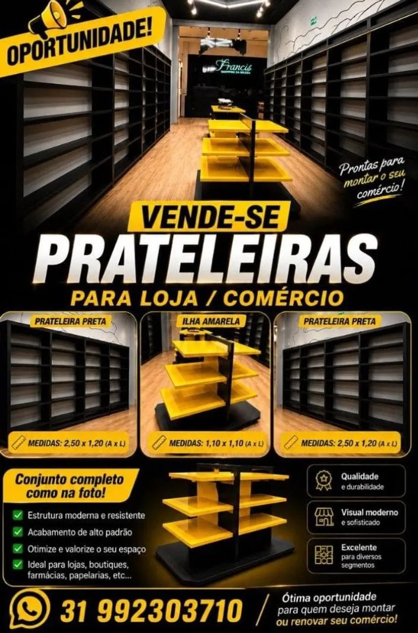 Prateleiras pra suplementos 