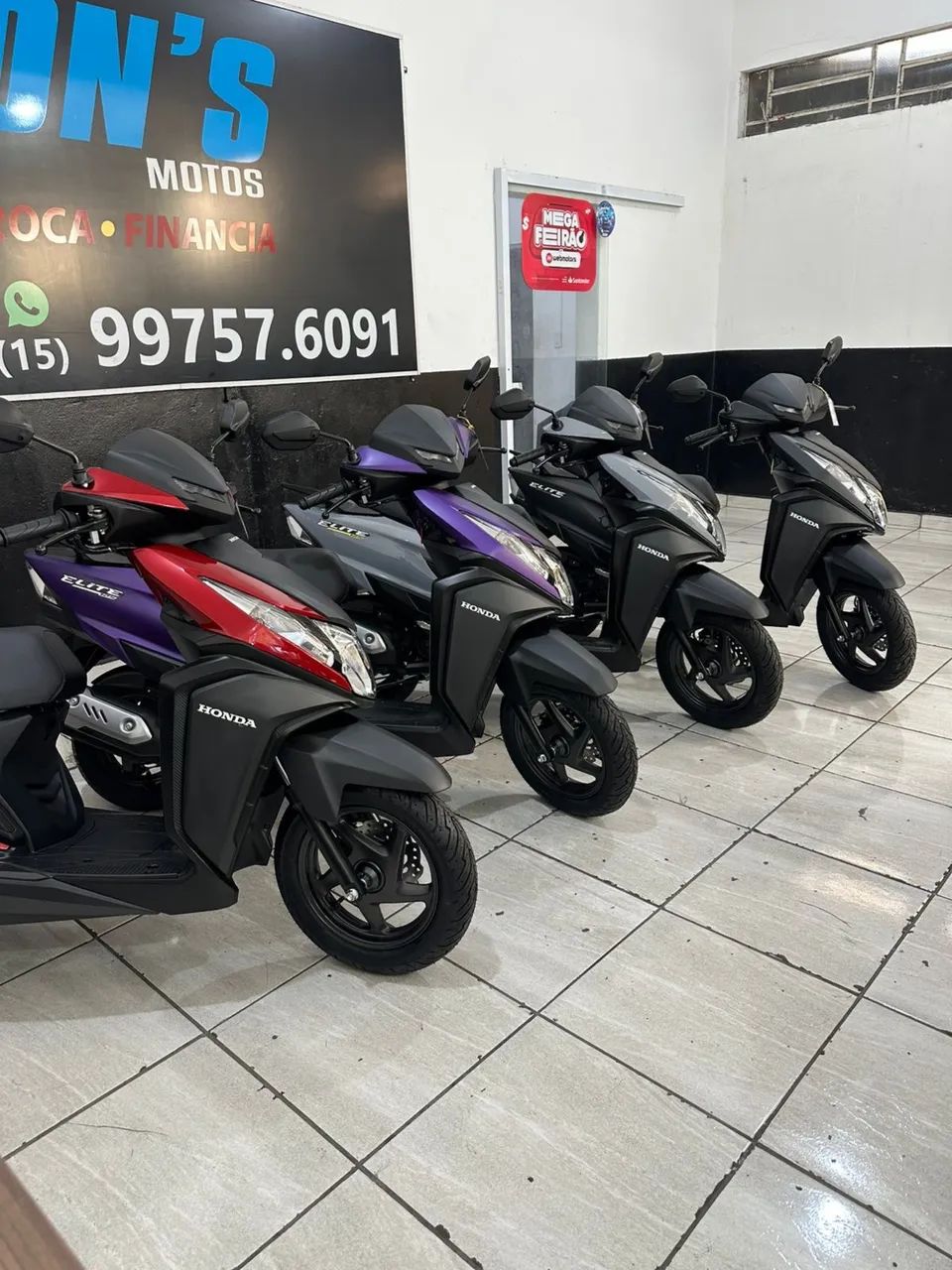 Honda Elite 125c ano 2027 0km já documentada e emplacada 