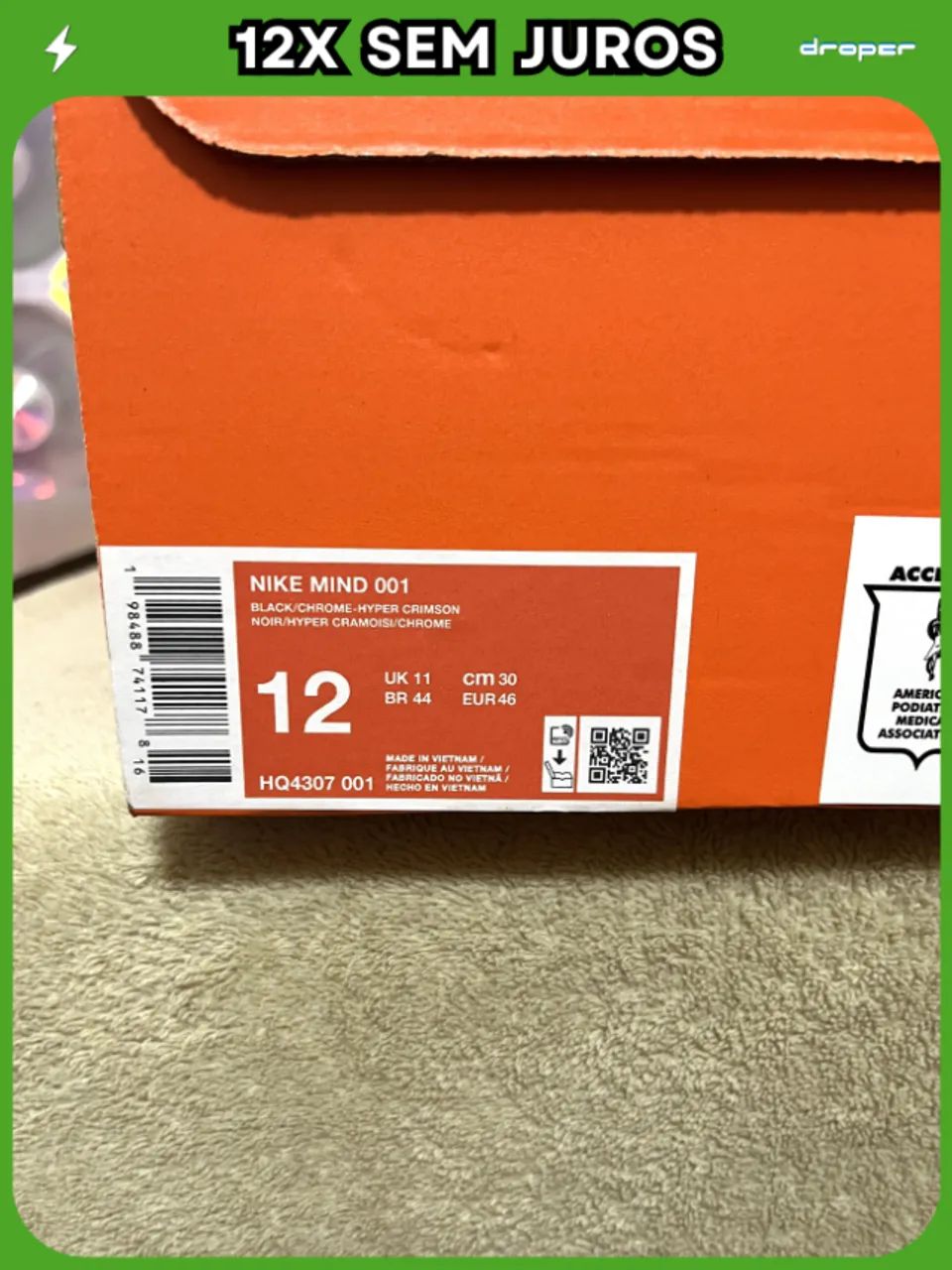 Mule Nike Mind 001 Black Chrome 44BR/46BR (ORIGINAL) - Foto 5