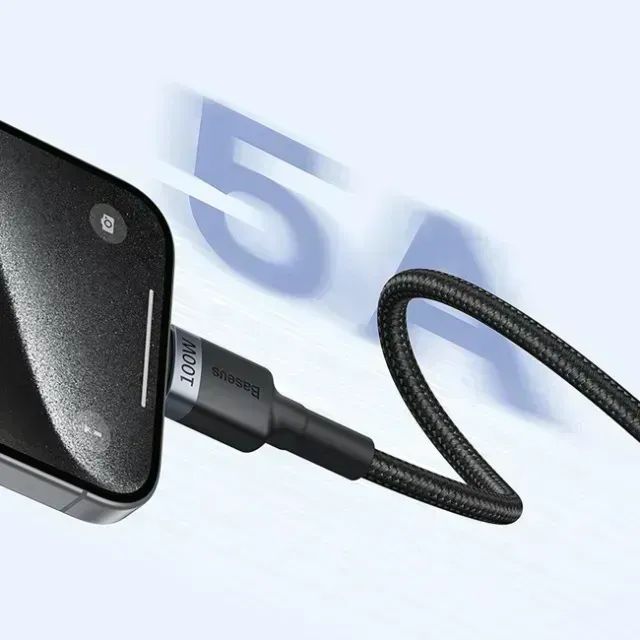 Kit com 2 cabos USB-C para USB C Baseus 100w / 5 amperes / 2 metros cada cabo - Foto 5