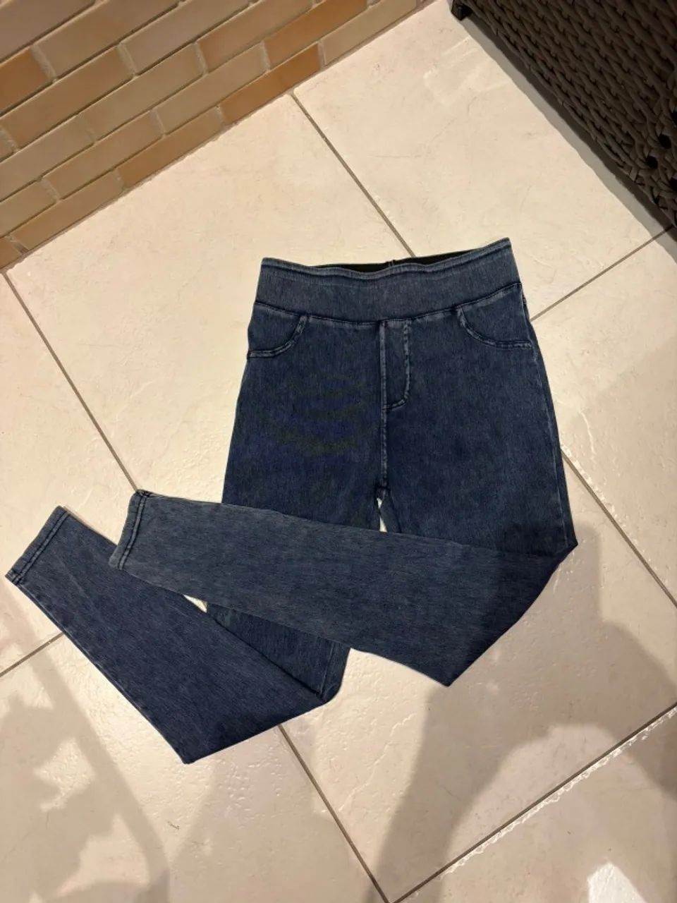 LEGGING AZUL ESTILO IMITA CALÇA JEANS