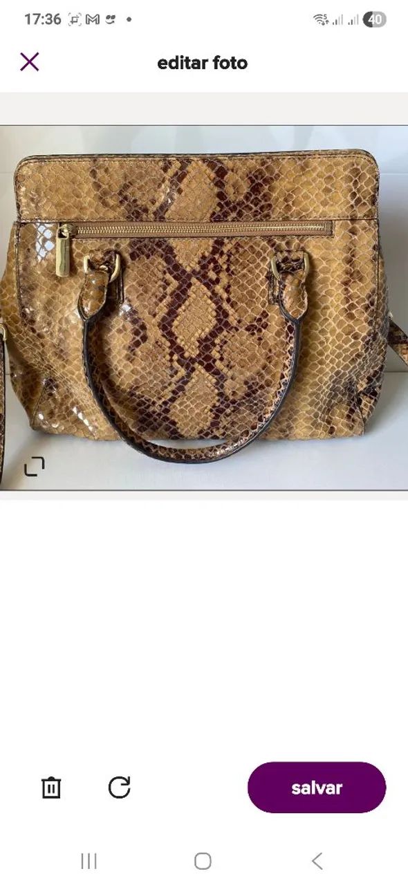 Bolsa Michael Kors original couro de cobra!  - Foto 5