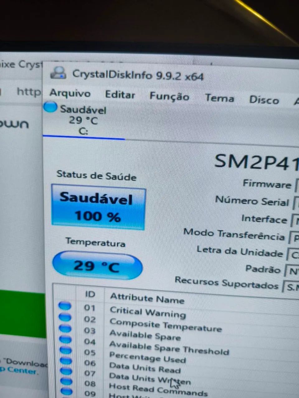 nvme M2 512gb perfeito estado de conservação e funcionamento marca adata 100% saudável  - Foto 5