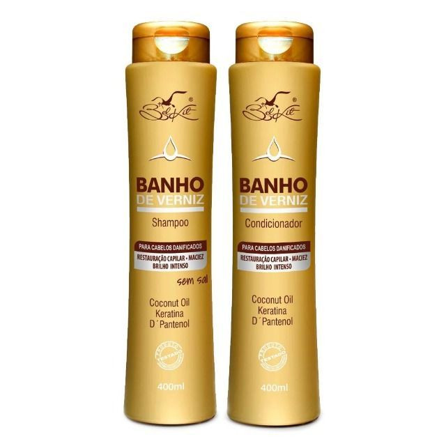 Banho de verniz Bel Kit - Shampoo, Condicionador e máscara hidratante - Foto 4