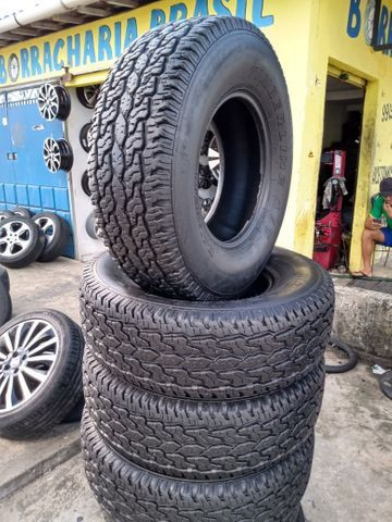 Vendo jogo de vc pneus semi novos 255/75/15 - Foto 4
