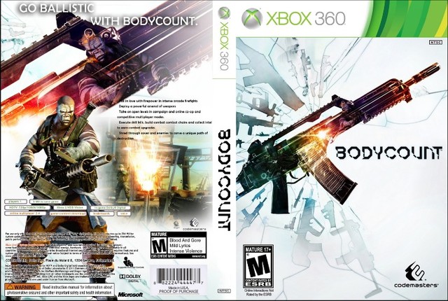 Jogo Bodycount para XBOX360 "Desbloqueado"