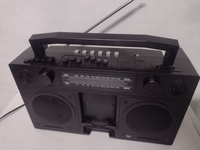 Rádio tipo antigo bombox USB, Aux 