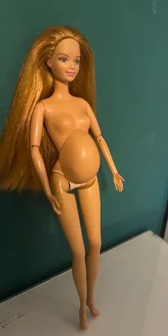 Boneca barbie grávida gravida kit barbie original bebê da barbie