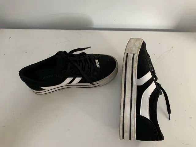 Sapato Plataforma Via Marte preto e branco num 37 - Foto 2