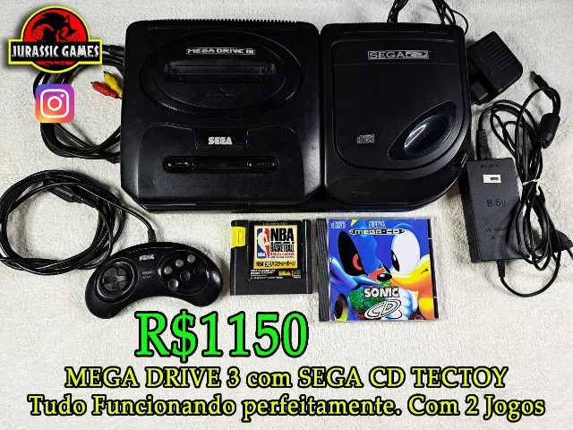 mega drive japones com jogo sonic - Videogames - Jardim América