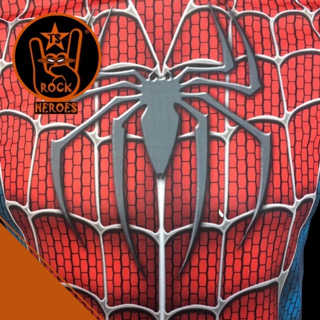 Camisa de Compressão Homem Aranha Clássico Rashguard Elastano Manga Longa Adulto  - Foto 4