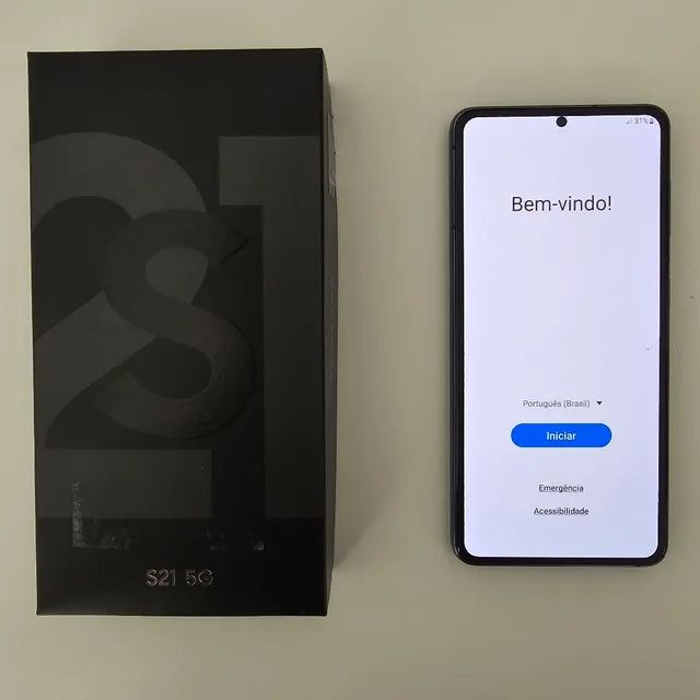 Samsung Galaxy S21 5G 128gb preto impecável 