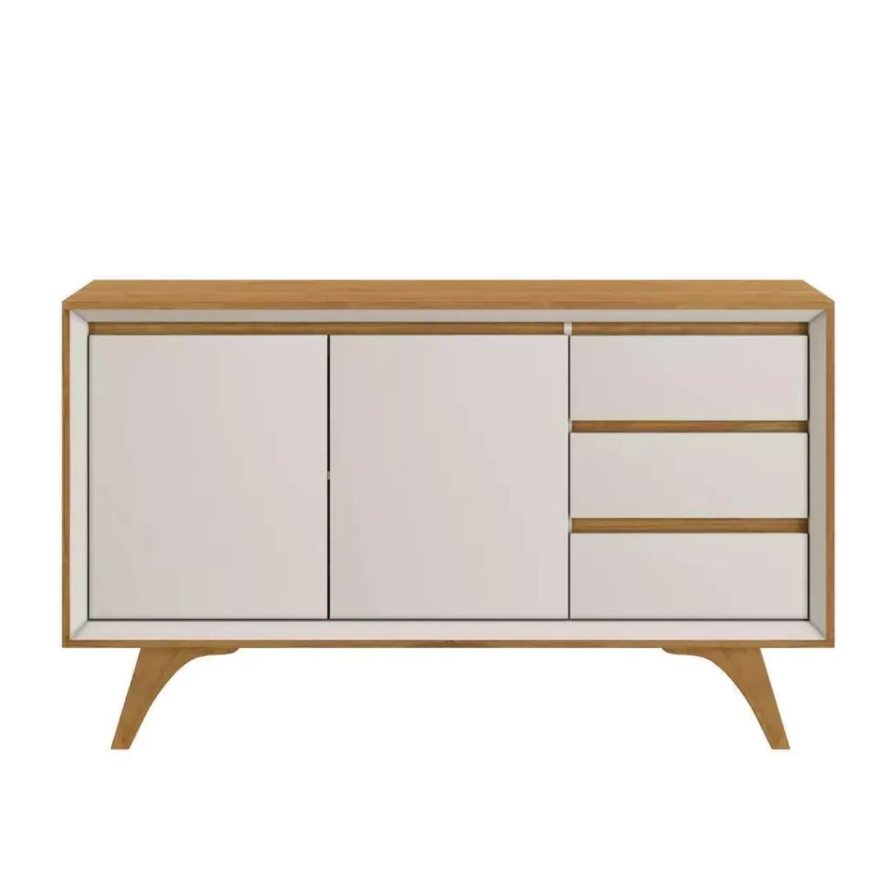 Buffet Retrô 2 Portas 3 Gavetas Design Moderno r655