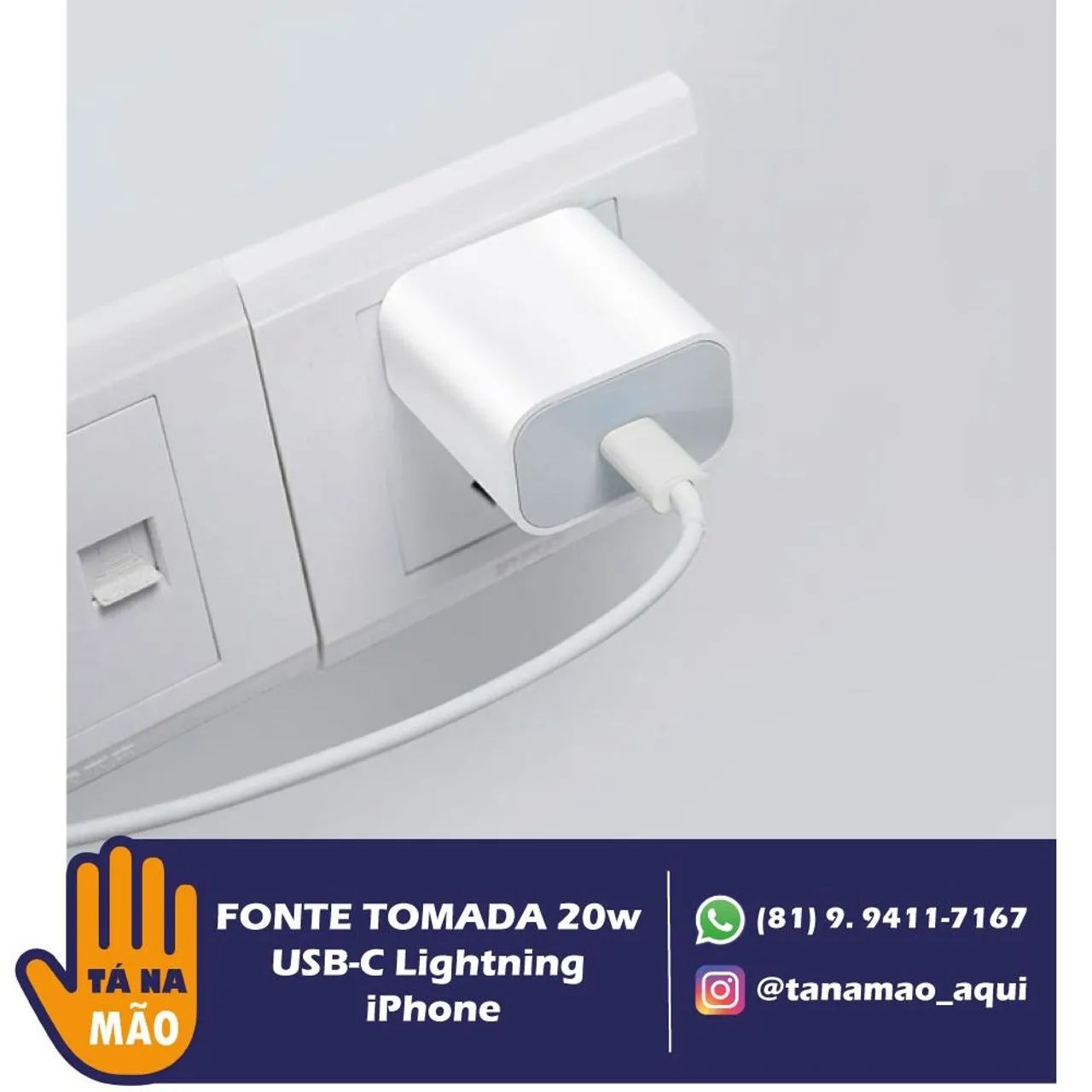 Fonte tomada 20w tipo C/Lightining - iPhone  - Foto 3