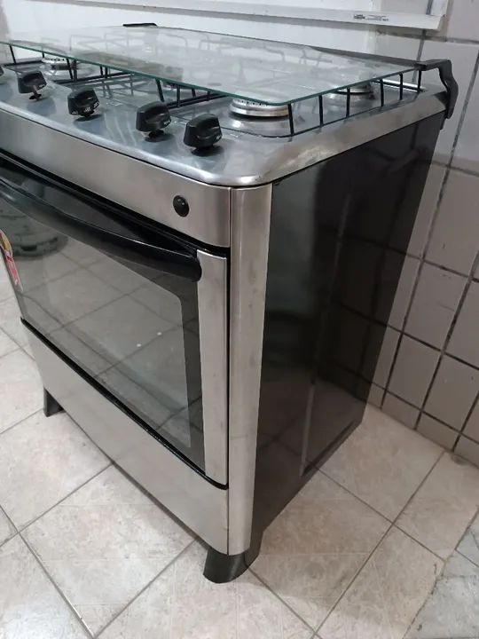 Fogão Esmaltec 5 bocas manual inox top! - Foto 3