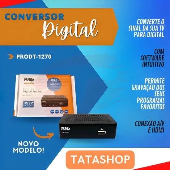 Mini Conversor Digital Full Hd Prodt 1270 Pro Eletronic - Foto 4