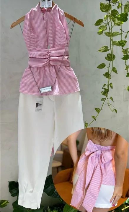 Blusa em tricoline - Foto 4
