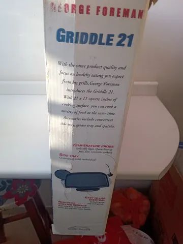 Chapa, churrasqueira, George Foreman Na caixa original Usada apenas uma vez Modelo: Griddl - Foto 3