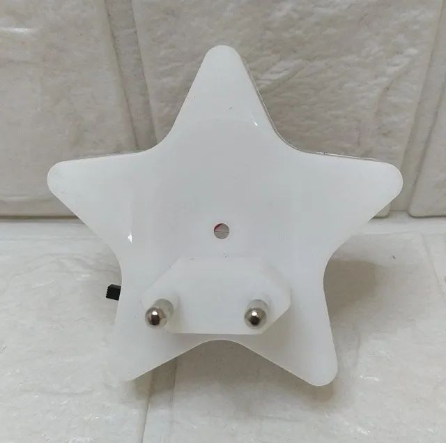 Luminaria Abaju Estrela  Parede Tomada Biv Up6265 8cm - Branco - Foto 3