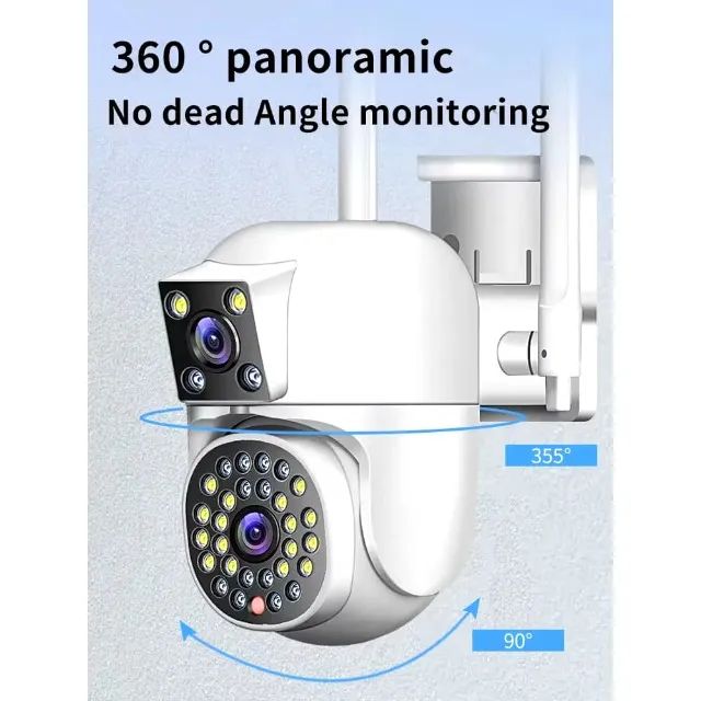 Câmera De Segurança Ip Externa Interna Lente Dupla Wi-fi - Foto 3