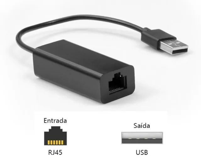 cabo adaptador usb 2.0 x internet rj45 pluscable adp-usblan100bk - Foto 4