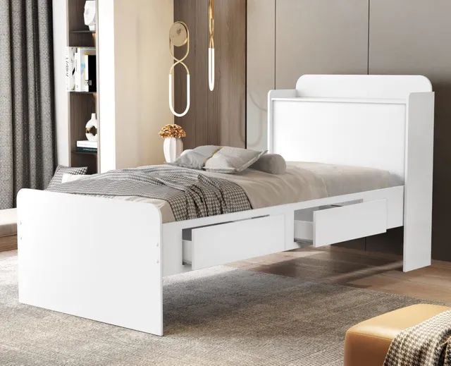 Cama Solteiro Baú Tamires !! Tt8655m