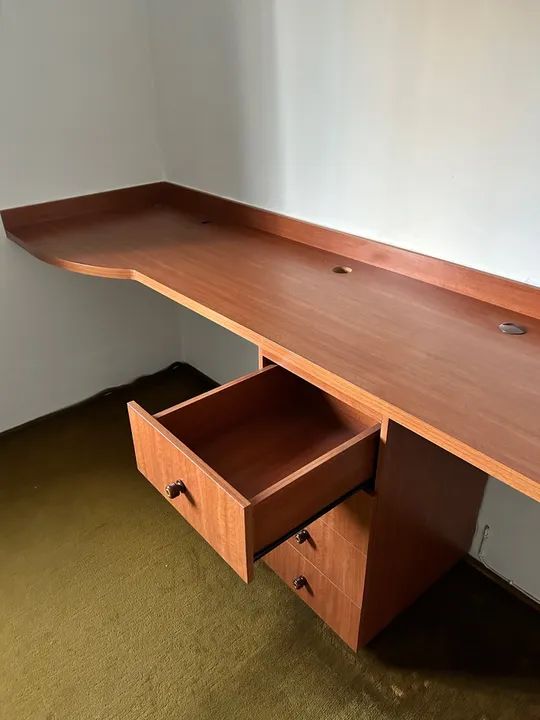 Escrivaninha escritório 2 lugares com gaveteiro - Foto 5